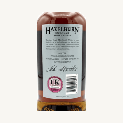 Hazelburn 15 Year Old Oloroso Cask 2008 (2023 Release)